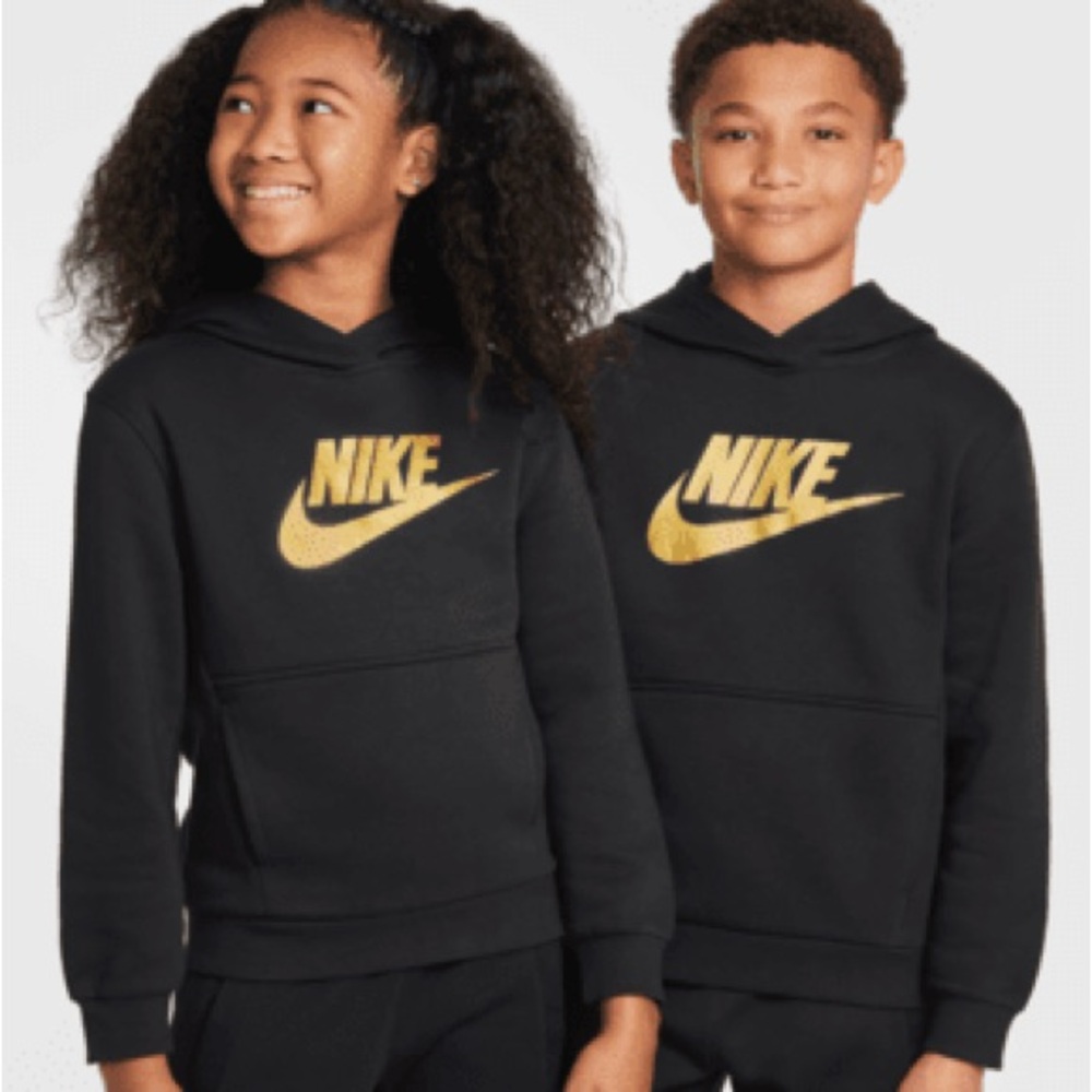 Nike Black and Gold Sweatshirt Hoodie
